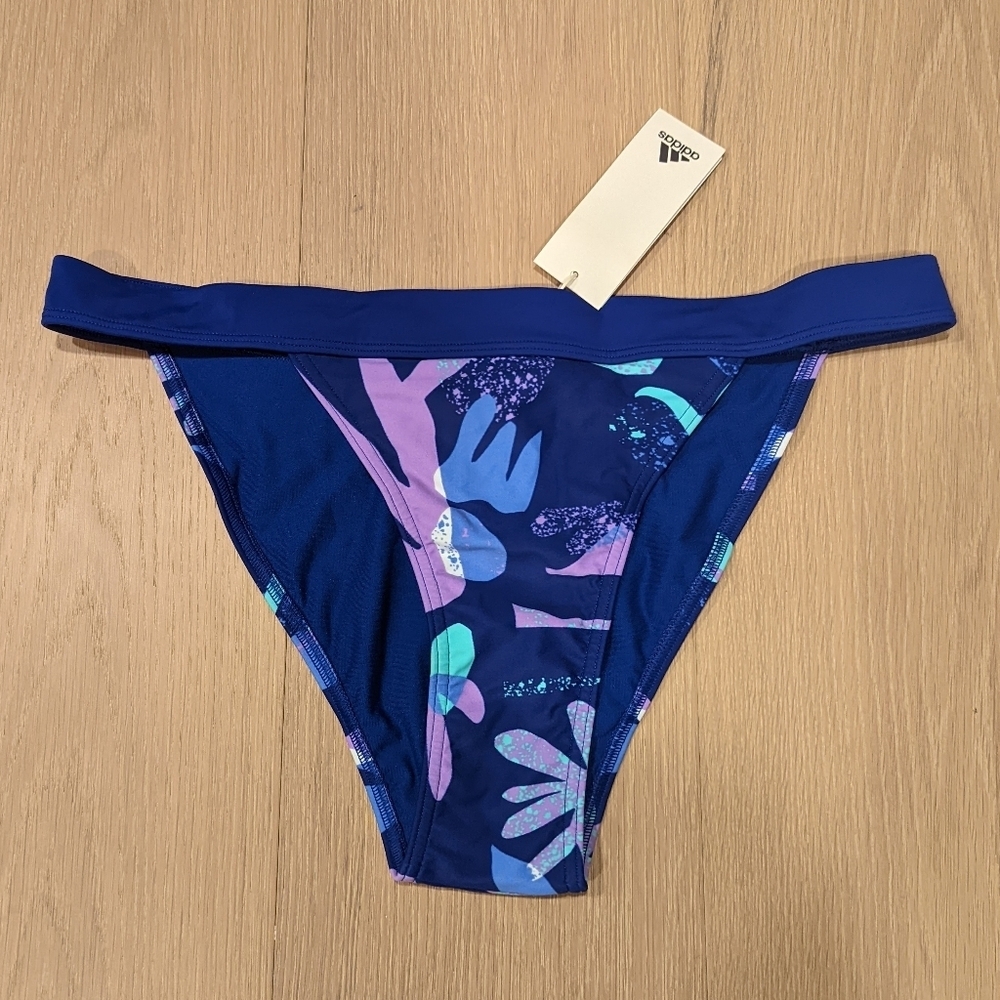 Adidas Blue Floral Bikini Bottom